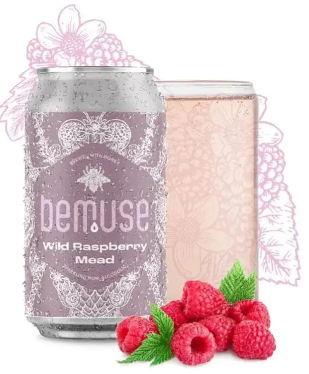 Bemuse Wild Raspberry Mead Alcohol Free Can