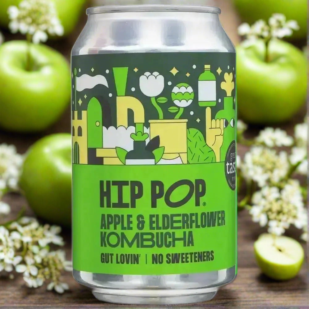 Hip Pop Apple & ElderFlower Kombucha