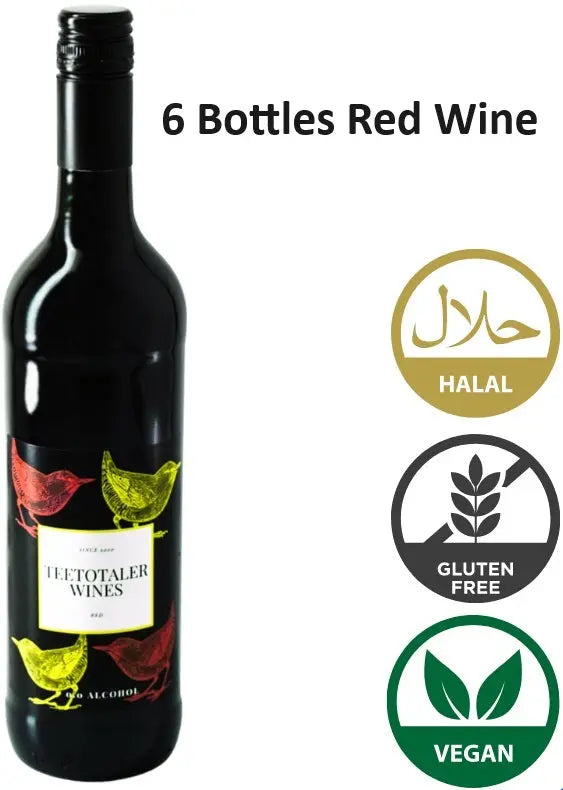 Red Wine Alcohol Free | Teetotaler x 6 Bottles 75cl Teetotaler