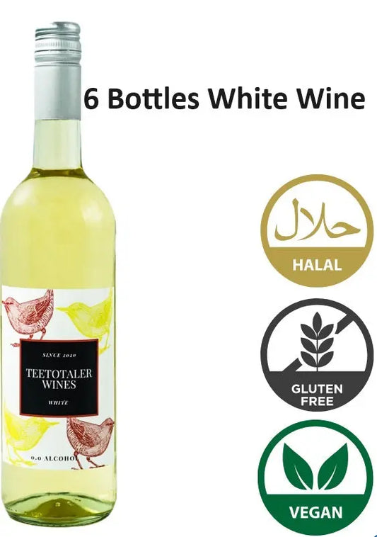 White Wine Alcohol Free | Teetotaler x 6 Bottles 75cl Teetotaler