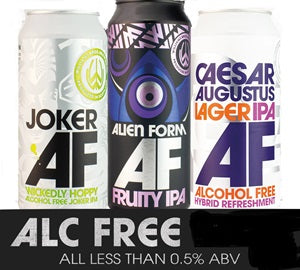 William Brothers Brewery Alcohol Free Beer, Joker, Alien Form and Caesar